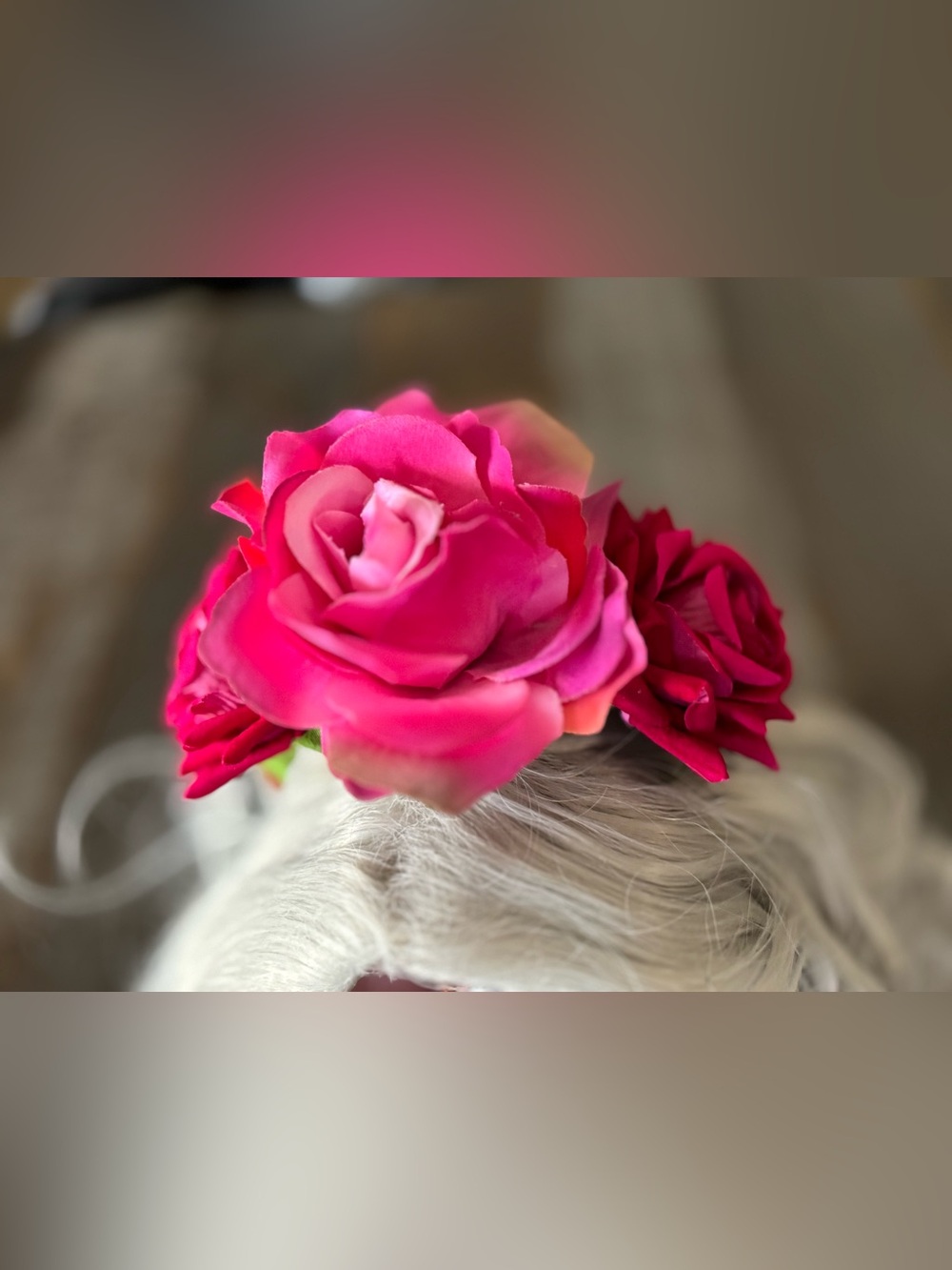 Roses headbands Floral Headband Pink Rose Headband Handcrafted upcycled goods